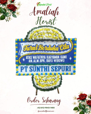 Papan Bunga Duka di Rajawali